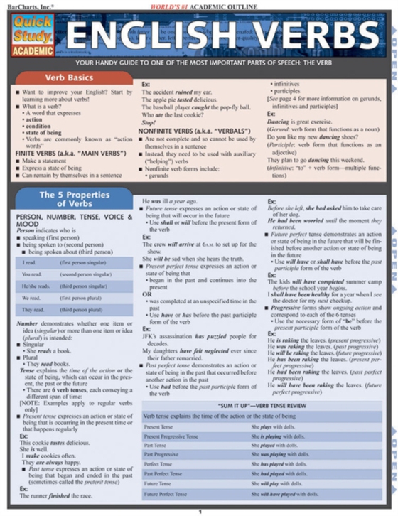 English Verbs (e-bog) af BarCharts, Inc.