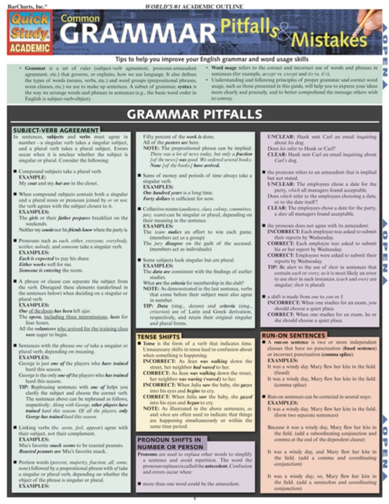 Common Grammar Pitfalls & Mistakes (e-bog) af BarCharts, Inc.