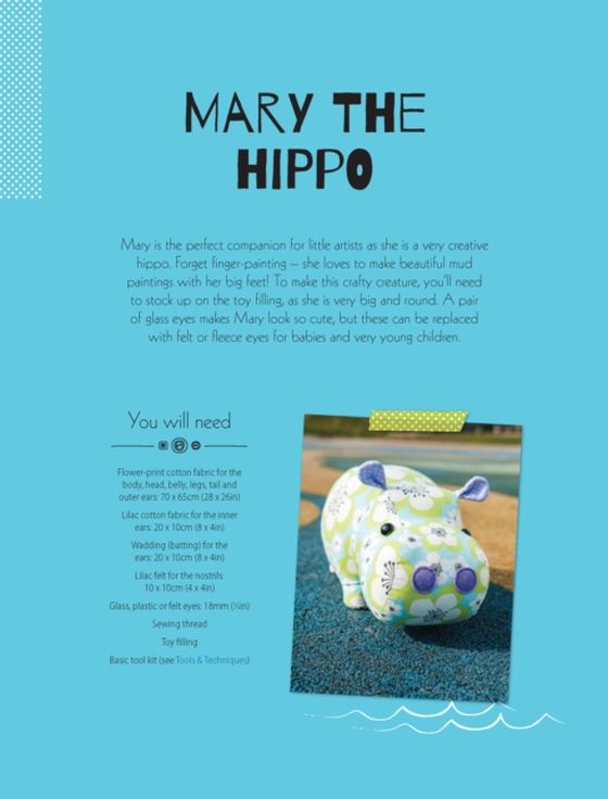 Mary the Hippo Soft Toy Pattern