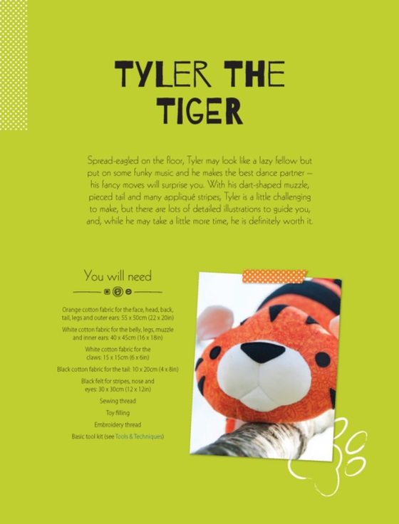 Tyler the Tiger Soft Toy Pattern