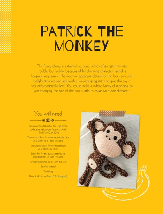 Patrick the Monkey Soft Toy Pattern (e-bog) af Vos-Bolman, Mariska (Author)