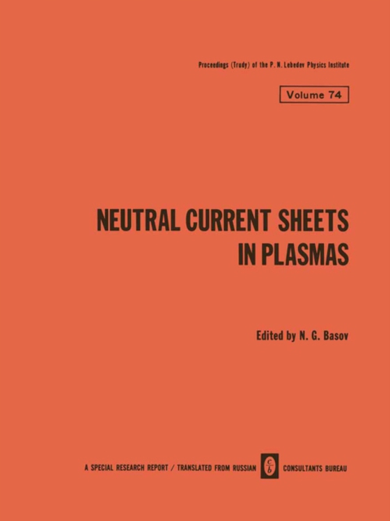 Neutral Current Sheets in Plasmas (e-bog) af -