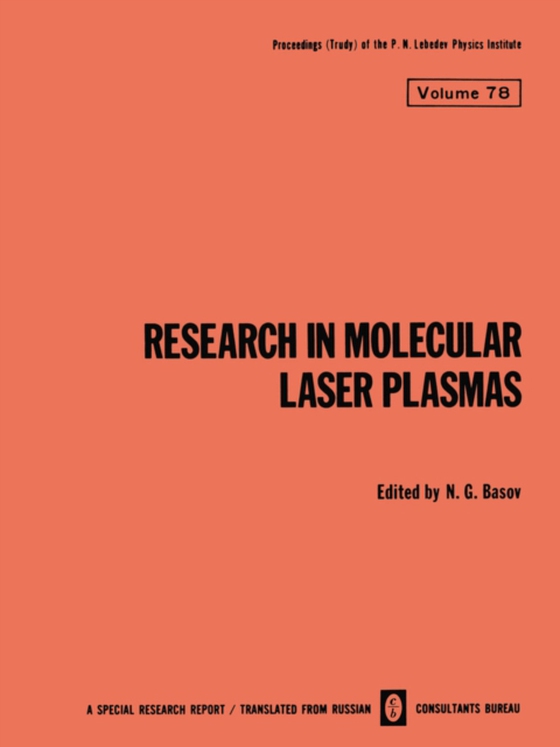 Research in Molecular Laser Plasmas (e-bog) af -