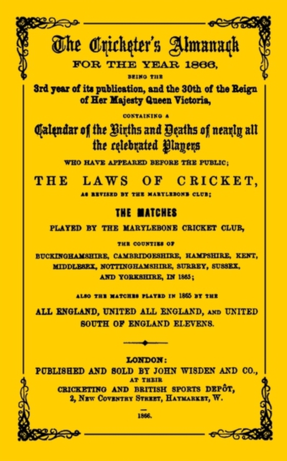 Wisden Cricketers' Almanack 1866 (e-bog) af Bloomsbury Publishing, Bloomsbury Publishing