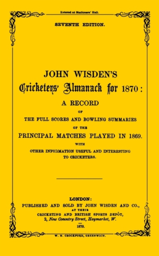 Wisden Cricketers' Almanack 1870