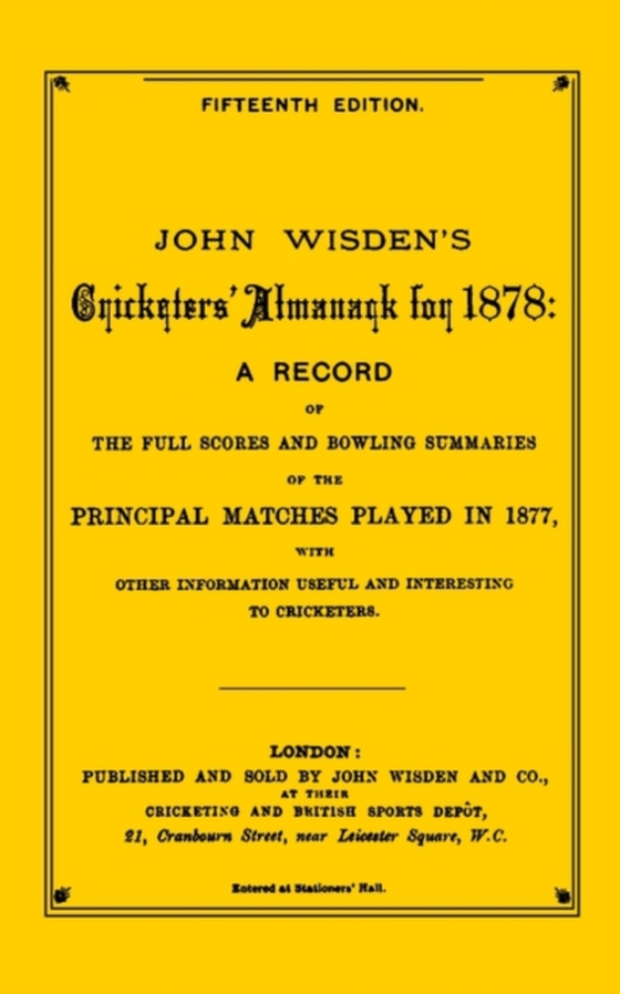 Wisden Cricketers' Almanack 1878 (e-bog) af Bloomsbury Publishing, Bloomsbury Publishing