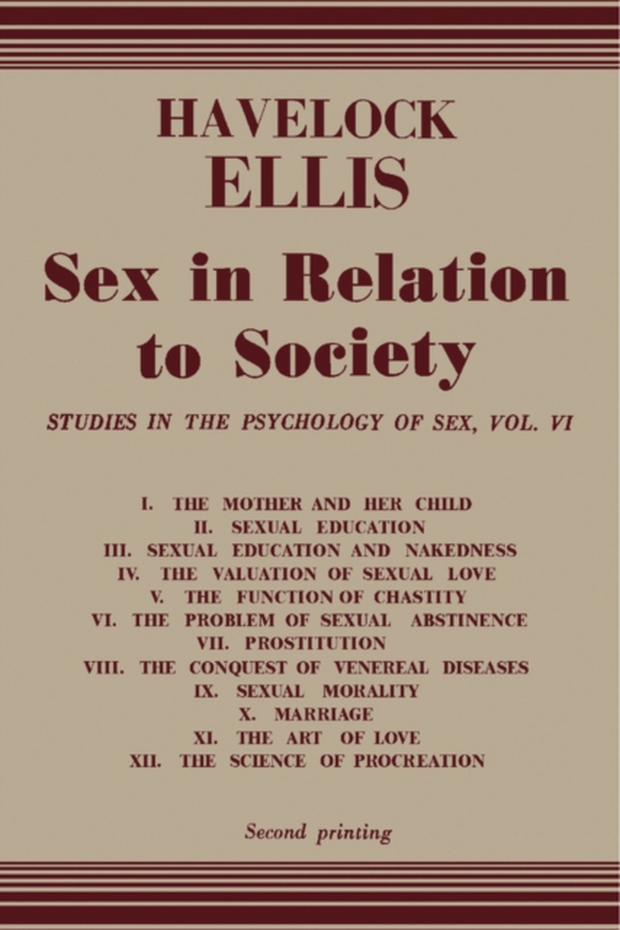 Sex in Relation to Society (e-bog) af Ellis, Havelock