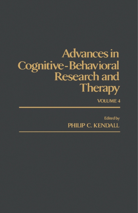 Advances in Cognitive-Behavioral Research and Therapy (e-bog) af -