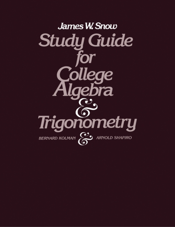Study Guide for College Algebra and Trigonometry (e-bog) af Shapiro, Arnold