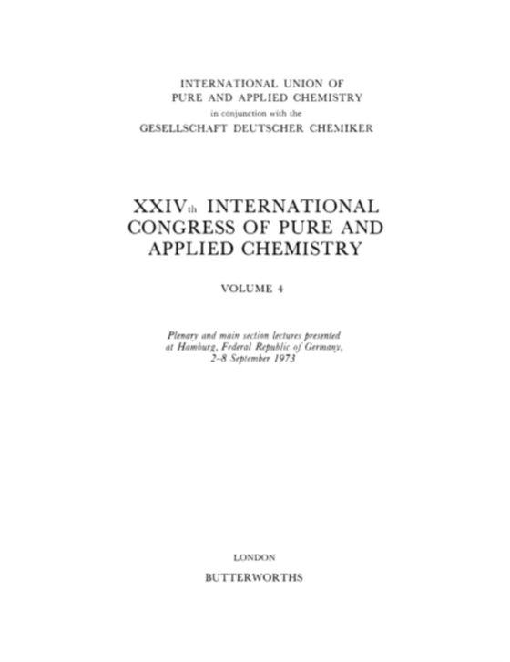 XXIVth International Congress of Pure and Applied Chemistry (e-bog) af Stuart, Sam