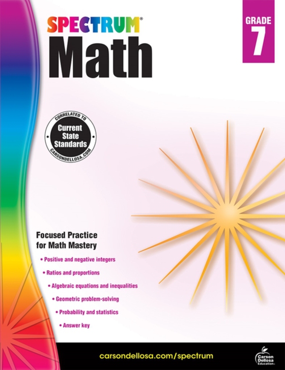 Spectrum Math Workbook, Grade 7