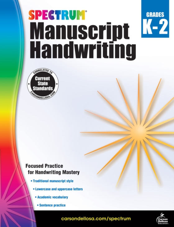 Spectrum Manuscript Handwriting, Grades K - 2