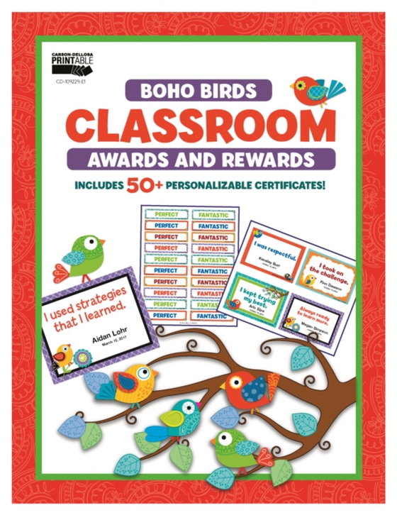 Boho Birds Classroom Awards and Rewards