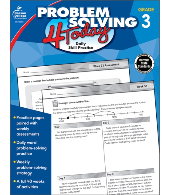 Problem Solving 4 Today, Grade 3 (e-bog) af Carson Dellosa Education