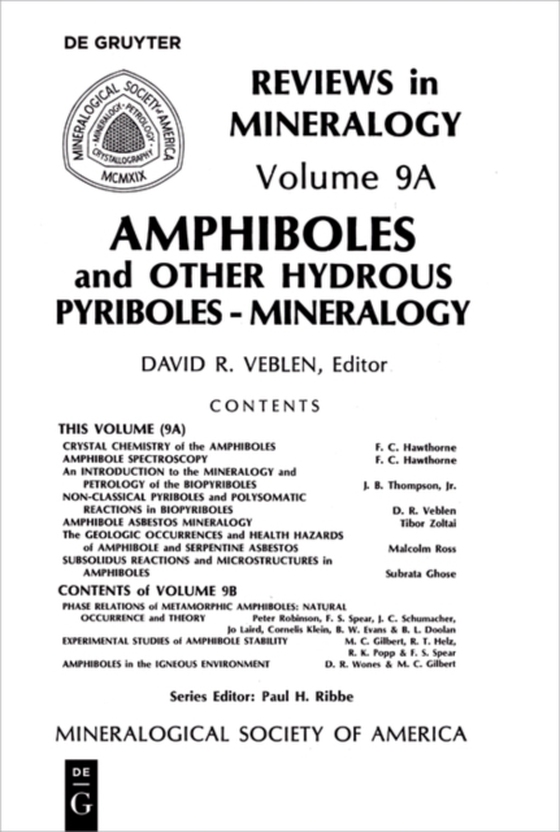 Amphiboles and Other Hydrous Pyriboles (e-bog) af -