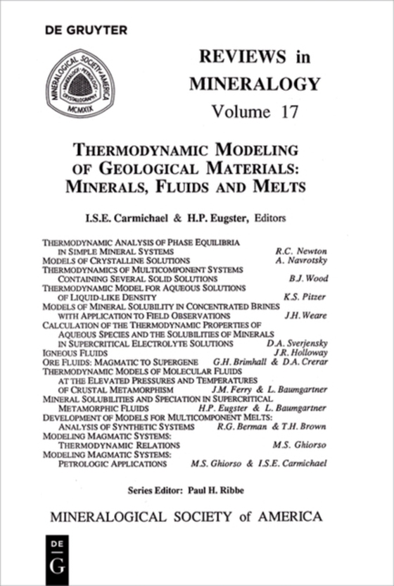 Thermodynamic Modeling of Geologic Materials (e-bog) af -