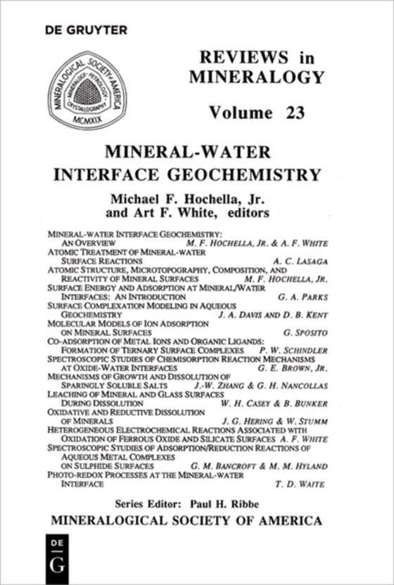 Mineral-Water Interface Geochemistry (e-bog) af -