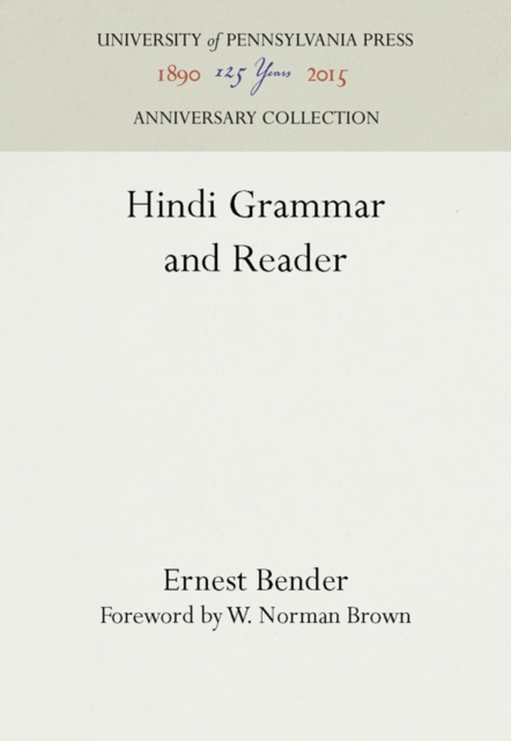 Hindi Grammar and Reader (e-bog) af Bender, Ernest