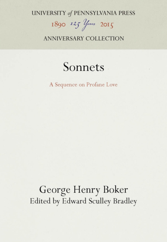 Sonnets (e-bog) af Boker, George Henry