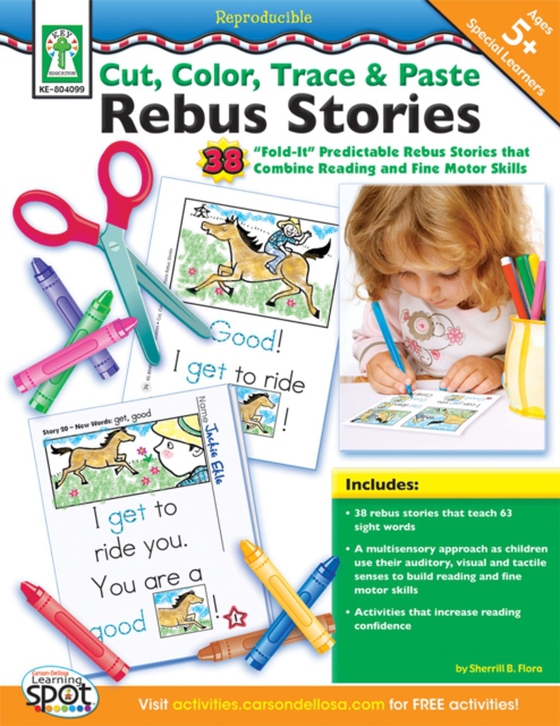 Cut, Color, Trace & Paste Rebus Stories, Ages 5 - 8