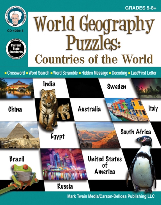 World Geography Puzzles: Countries of the World, Grades 5 - 12 (e-bog) af -