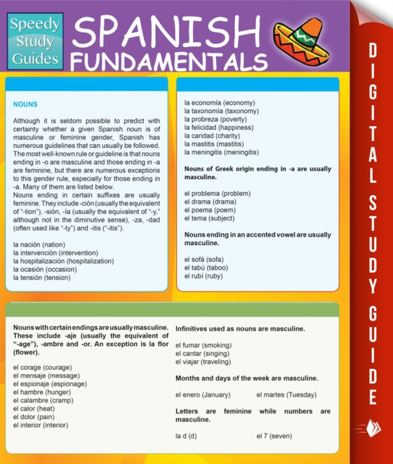 Spanish Fundamentals 1 (Speedy Study Guides)