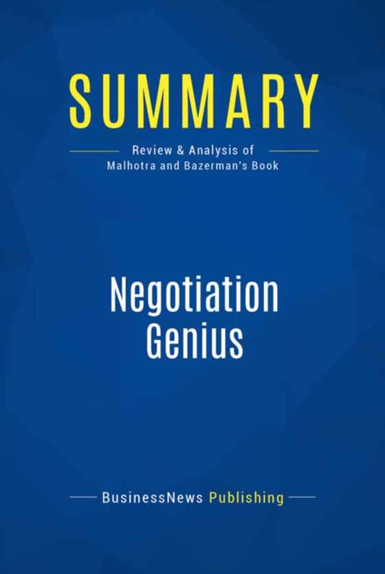 Summary: Negotiation Genius (e-bog) af Publishing, BusinessNews