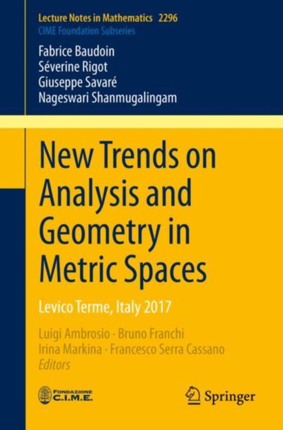 New Trends on Analysis and Geometry in Metric Spaces 