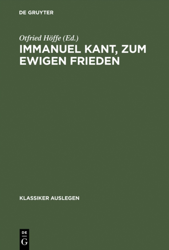 Immanuel Kant, zum ewigen Frieden (e-bog) af -