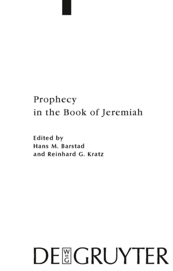 Prophecy in the Book of Jeremiah (e-bog) af -