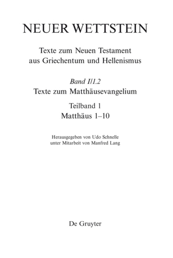 Texte zum Matthäusevangelium (e-bog) af -