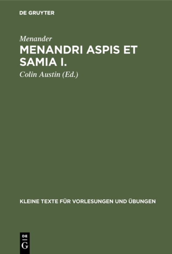 Menandri Aspis et Samia I. (e-bog) af Menander