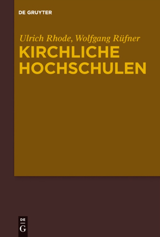 Kirchliche Hochschulen (e-bog) af Rufner, Wolfgang