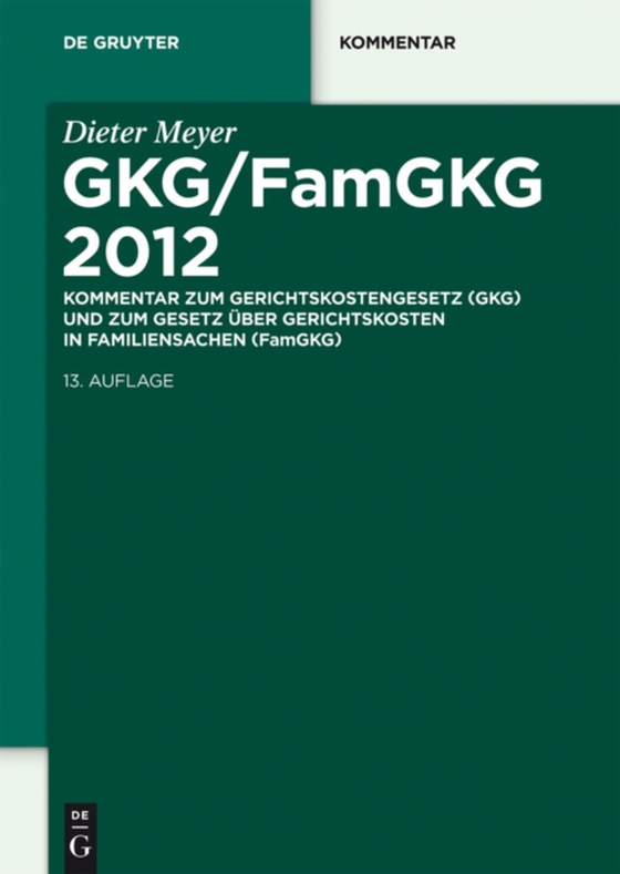 GKG/FamGKG 2012 (e-bog) af Meyer, Dieter