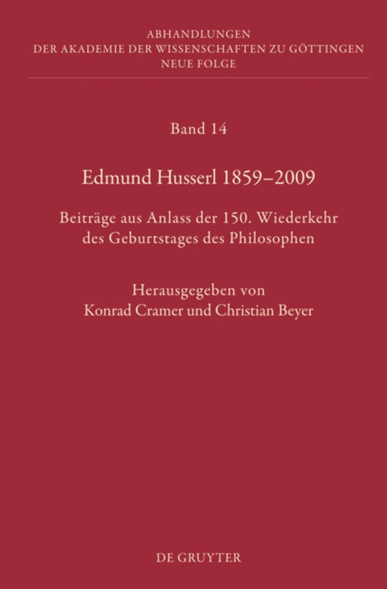 Edmund Husserl 1859–2009