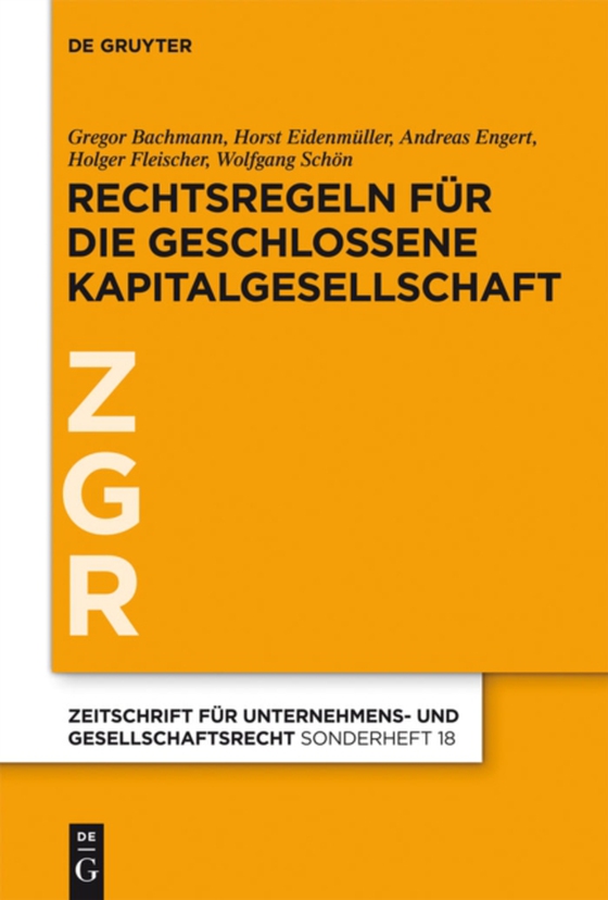 Rechtsregeln für die geschlossene Kapitalgesellschaft (e-bog) af Schon, Wolfgang