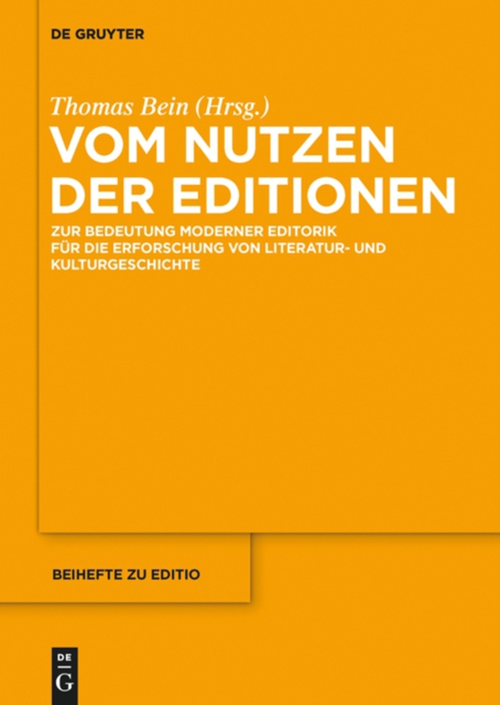 Vom Nutzen der Editionen (e-bog) af -