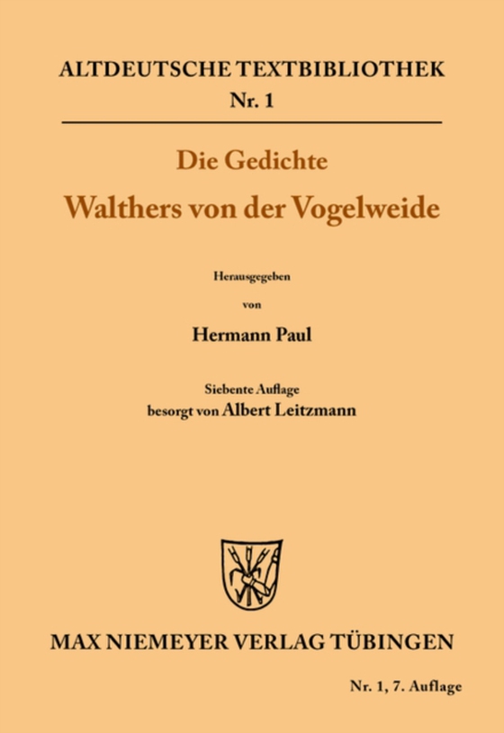 Die Gedichte Walthers von der Vogelweide (e-bog) af Vogelweide, Walther von der