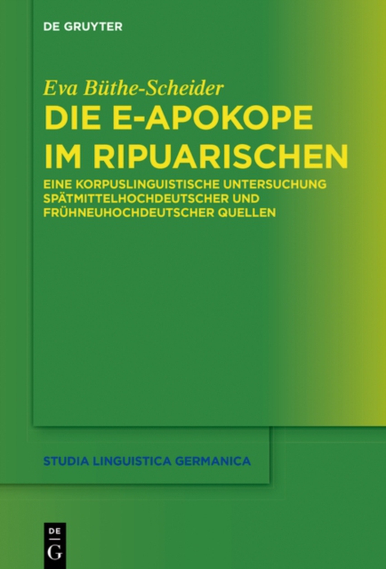 Die e-Apokope im Ripuarischen (e-bog) af Buthe-Scheider, Eva