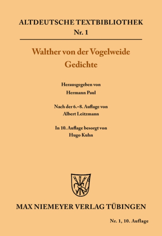 Gedichte (e-bog) af Vogelweide, Walther von der