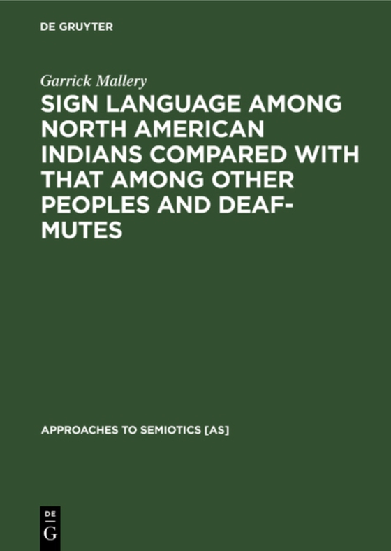 Sign language among North American Indians compared with that among other peoples and deaf-mutes (e-bog) af Mallery, Garrick