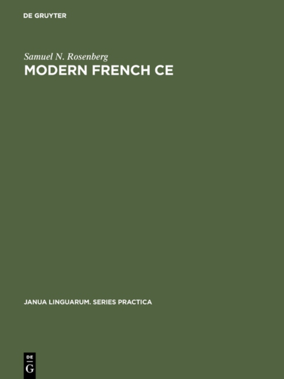 Modern French CE (e-bog) af Rosenberg, Samuel N.