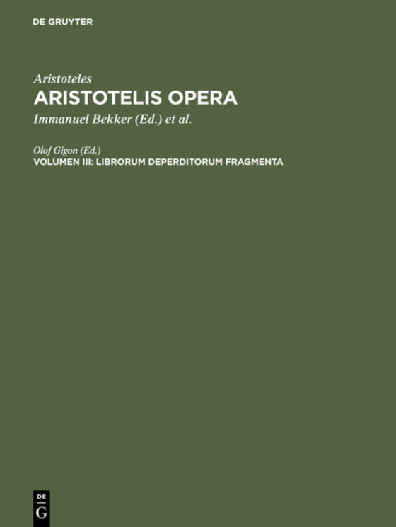 Librorum deperditorum fragmenta (e-bog) af -