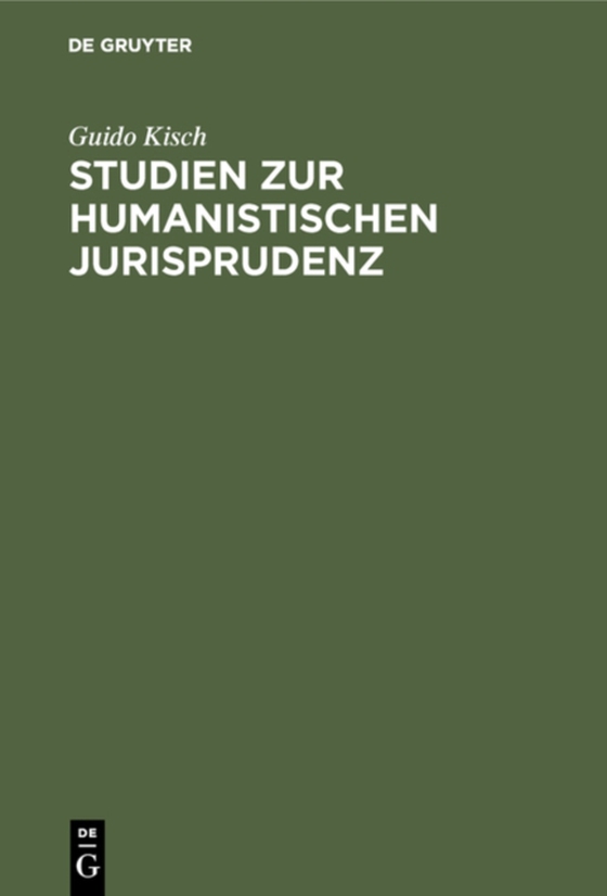 Studien zur humanistischen Jurisprudenz