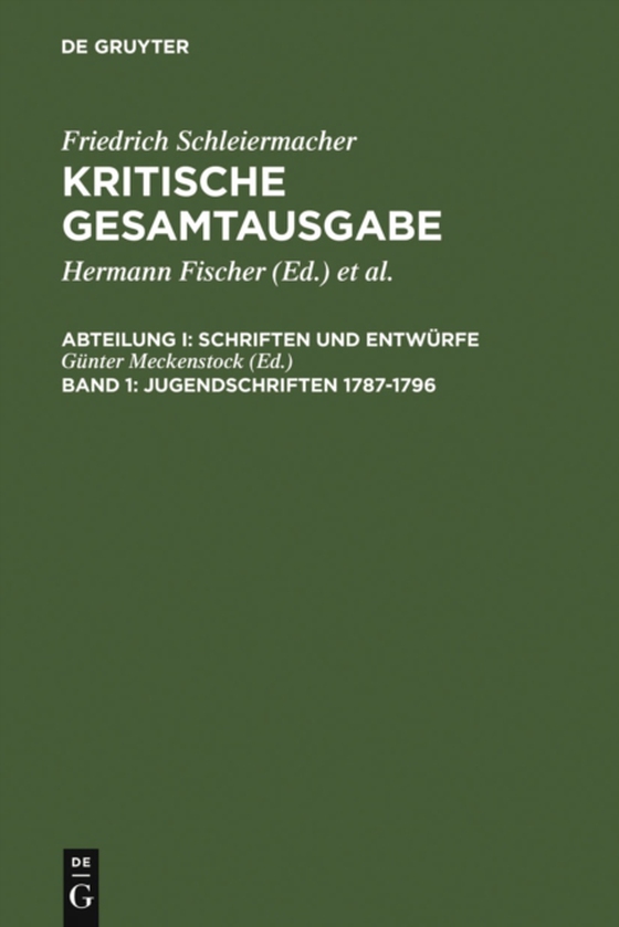 Jugendschriften 1787-1796 (e-bog) af -