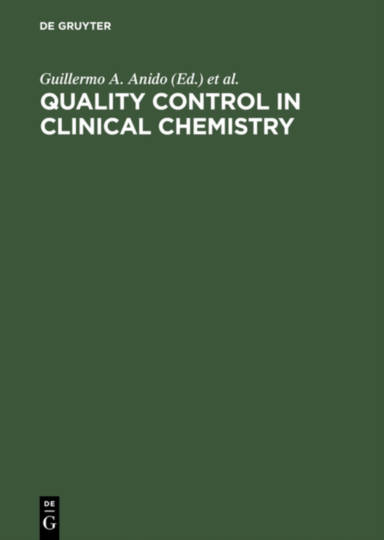 Quality Control in Clinical Chemistry (e-bog) af -