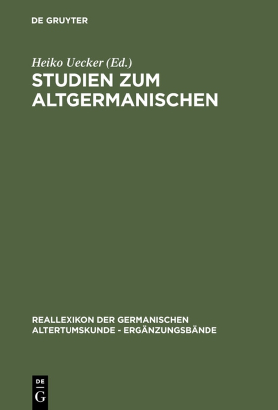 Studien zum Altgermanischen (e-bog) af -