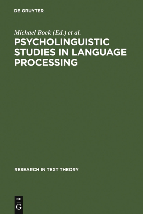 Psycholinguistic Studies in Language Processing (e-bog) af -