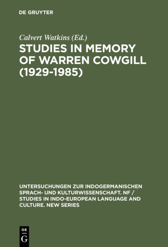 Studies in Memory of Warren Cowgill (1929-1985) (e-bog) af -