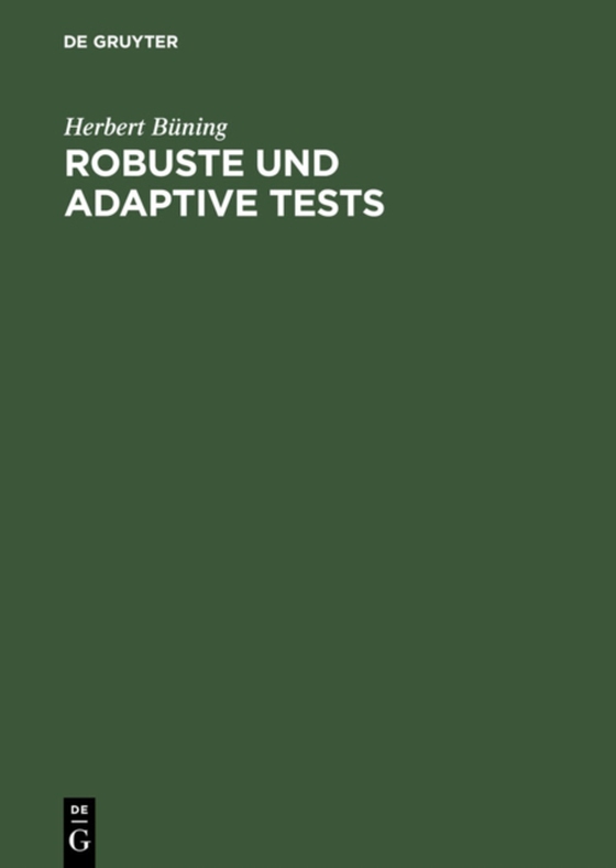 Robuste und adaptive Tests (e-bog) af Buning, Herbert